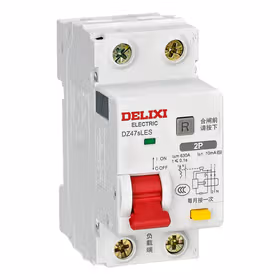德力西电气 小型漏电保护断路器 DZ47sLES 上进线 2P C型 16A ；DZ47SLES2C16
