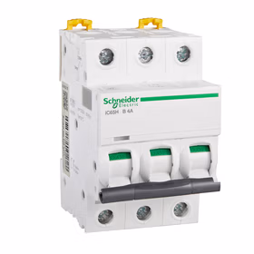 施耐德电气 小型断路器；iC65H 3P B4A