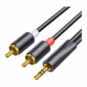 绿联UGREEN 3.5转2RCA公音频线 90246 镀金 1.5m
