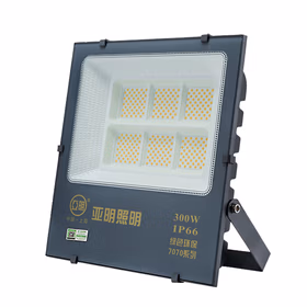 亚明 LED投光灯户外防水招牌射灯高亮探照灯工地庭院泛光灯 YM-7070-300W 暖光纳米系列