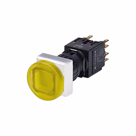 上海天逸电器 方形带灯自锁蘑菇按钮头；LA42MSDF/Y