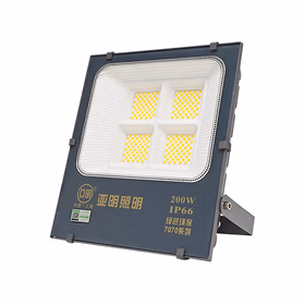 亚明 LED投光灯户外防水招牌射灯高亮探照灯工地庭院泛光灯 YM-7070-200W 暖光纳米系列
