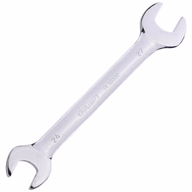 得力 镜面双开口扳手铬钒钢   24x27mm；DL33322