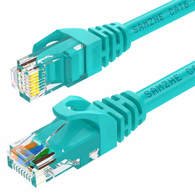 山泽（SAMZHE） 六类网线 CAT6类千兆网络连接线8芯双绞成品跳 WXL-6010浅绿色1米