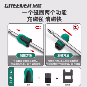 绿林磁圈批头强磁铁十字防滑可加磁器消磁 4A级磁力磁圈2件套