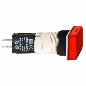 施耐德电气 长方形红色(LED12～24V) 16mm指示灯；XB6DV4BB