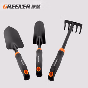 绿林（GREENER）绿林园艺工具小铲子种花养花家用盆栽铁铲农用赶海种菜三件套耙子