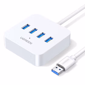 绿联UGREEN 四口USB3.0分线器 30202 配5V2A电源适配器