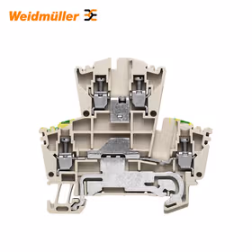 魏德米勒 直通型接线端子,双层端子,螺钉联接,2.5mm,400V,24A,深褐；WDK 2.5DU-PE