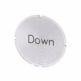 西门子 铭板适用于发光按钮,圆形,乳白色,带黑色文字,带标记：Down；3SU19000AB710DM0