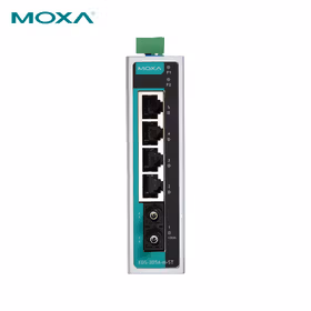Moxa 5口非网管百兆工业以太网交换机含一个多模光口；EDS-205A-M-ST