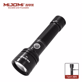 麦卓米（MIJOMI）USB充电强光手电筒 A6 强光远射照明 便携防水电筒 户外照明灯