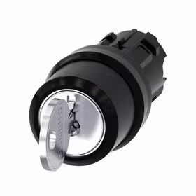 西门子 RONIS钥匙开关,22mm,塑料,锁闭编号SB30,附带2把钥匙,3个开关位置,左侧定位销定位,右侧键控式,拔出钥匙O+I；3SU10004BN510AA0