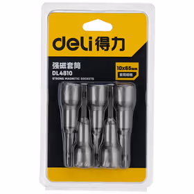 得力 强磁套筒 银色 10mm；DL4810