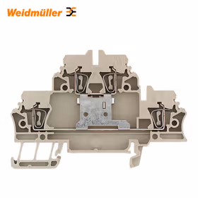 魏德米勒 直通型接线端子,双层端子,弹片联接,2.5mm,500V,20A,深褐；ZDK 2.5V