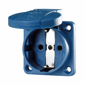 曼奈柯斯(MENNEKES) 工业插座,SCHUKO,蓝色,16A2P+E,230V,IP54,法兰,无螺纹端子；11011