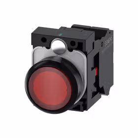 西门子 发光按钮,22mm,圆形,塑料,红色,按钮,平,键控式,1NC,AC110V,弹簧型端子连接,带激光标记；3SU11030AB203CA0ZY19