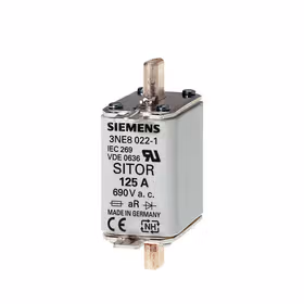 西门子 SITOR熔断片,含测量触点,NH00,输入：80A,gR,UnAC：690V,Un直流：250V,前端标示警报器；3NENH00 80A 690V ACgR