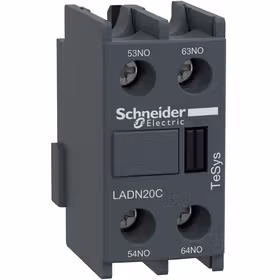 施耐德电气 TeSys接触器辅助触点模块,2NO+0NC；LADN20C