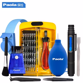 保拉（Paola）清洁拆机螺丝刀套装 镊子撬棒 吹尘球 清洁刷 清洁布 电脑手机屏幕键盘多肉植物清洁工具8232