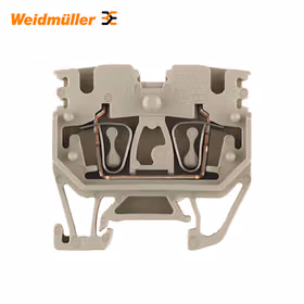 魏德米勒 Z系列,直通型接线端子,额定横截面:2.5mm,弹片联接,深褐；ZDUB 2.5-2/2AN/15