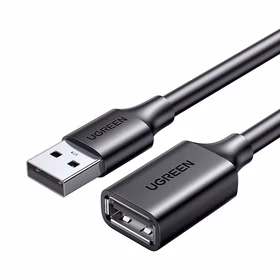 绿联(UGREEN) USB2.0延长线 黑色外观升级OD:4.5MM1.5铝箔袋包装；10315