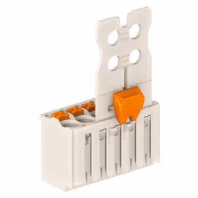 万可(WAGO) 接插式PCB连接器,1线孔型插头,带有护线板和滑块,1.5mm,焊针间距3.5mm,4极；2091-1104/002-000