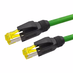 Hellolink 工业双屏蔽8芯超六类柔性Profinet网线,天蓝色,4*2*26AWG,百兆千兆自适应,8m,PROFINET/EtherCAT；RJ45-RJ45-8M-D-B