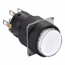 施耐德电气 自锁定带灯按钮,圆形,白色,12V,2NO/NC；XB6EAF1J2F