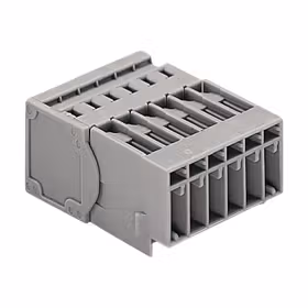 万可(WAGO) 1线针型连接器,4mm,焊针间距5mm,4极,灰色；769-604