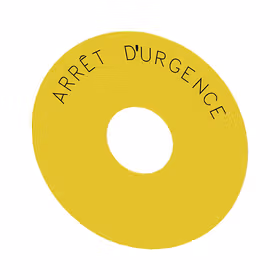 西门子 名称牌支架圆形,用于急停蘑菇形按钮,黄色,自粘式,外径75mm,内径23mm,带标记：ARRETD'URGENCE；3SU19000BC310GQ0