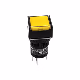 和泉 照明按钮开关,黄色；AL6Q-M14YC