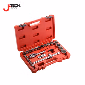 捷科(jetech) 24件12.5mm(1/2")公制六角套筒组件；SK1/2-24SP