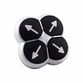 伊顿穆勒 四位带剪头按钮头,黑色；M22-D4-S-X7