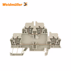 魏德米勒 直通型接线端子,双层端子,弹片联接,2.5mm,500V,20A,棕色；ZDK 2.5V BR