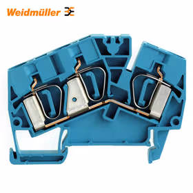魏德米勒 直通型接线端子,弹片联接,6mm,800V,41A,蓝色；ZDU 6-2/3AN BL
