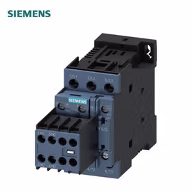 西门子 功率接触器,38A,18.5kW,2NO+2NC,24VDC,3极,尺寸S0螺栓型端子连接辅助开关可松开；3RT20281BB44