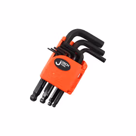 捷科(jetech) 9支套装球头黑色标准长内六角扳手1.5-10mm,；BS-B9