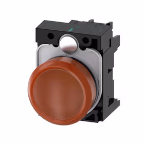 西门子 指示灯,22mm,圆形,塑料,琥珀色,透镜,平滑,带支架,带集成式LED,AC230V,螺栓型端子连接；3SU11066AA001AA0