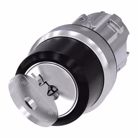 西门子 RONIS钥匙开关,22mm,金属,高光,锁闭编号455,附带2把钥匙,2个开关位置,锁定,拔出钥匙O+I；3SU10504CF110AA0