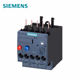 西门子 过载继电器0.22...0.32A规格S00,等级10,安装至接触器,主电路：螺丝端子,辅助电路：螺丝端子；3RU61160DB0