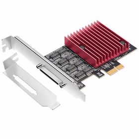 EB-LINK  PCI-E转8口串口卡台式机COM口扩展卡1拖8路RS232工控机9针转接卡支持小机箱