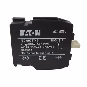 伊顿穆勒 按钮和指示灯附件，1NO触点；A22-EK10C