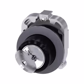 西门子 RONIS钥匙开关,30mm,金属,亚光,锁闭编号SB30,附带2把钥匙,2个开关位置,锁定,拔出钥匙O+I；3SU10604LF110AA0