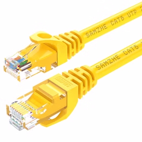 山泽（SAMZHE） 六类网线 CAT6类千兆网络连接线8芯双绞成品跳 YEL-6050黄色5米