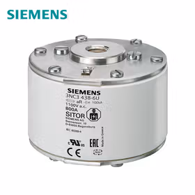 西门子 SITOR熔断片,含两侧内螺纹,NH3,输入：1000A,aR,UnAC：1000V,Un直流：440V,前端标示警报器；3NC33416U