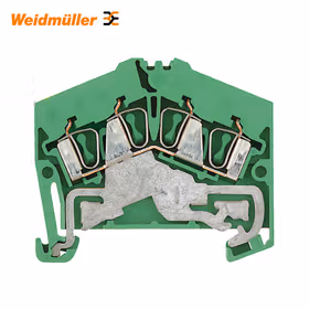 魏德米勒 Z系列,接地型接线端子,额定横截面:2.5mm,弹片联接,绿/黄；ZPE 2.5-2/4AN