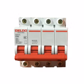 德力西电气 微型断路器；DZ47s C型 3P+N 63A