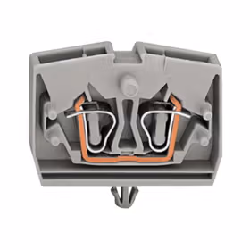 万可(WAGO) 2线接线端子,带有固定销钉,适用安装板厚度：0.6－1.2mm,孔直径3.5mm,也匹配210-154铝制轨道或DIN35轨道的209-123安装支架；264-311