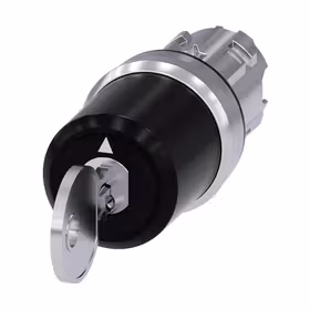 西门子 CES钥匙开关,22mm,金属,高光,锁闭编号SSG10,附带2把钥匙,3个开关位置,左侧键控式,右锁定,拔出钥匙O；3SU10505BP010AA0